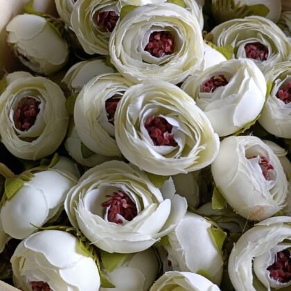 White peony flower pack of 10