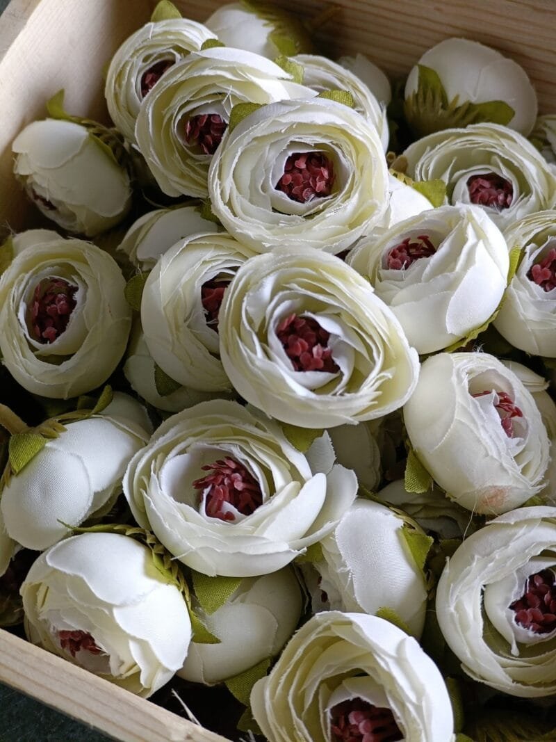 White peony flower pack of 50