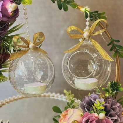 Transparent Ornament Ball  Fillable Empty Ornament Ball for  Decorations, Hanging  Ornament Plastic Ball for event decore Home - pack of 2