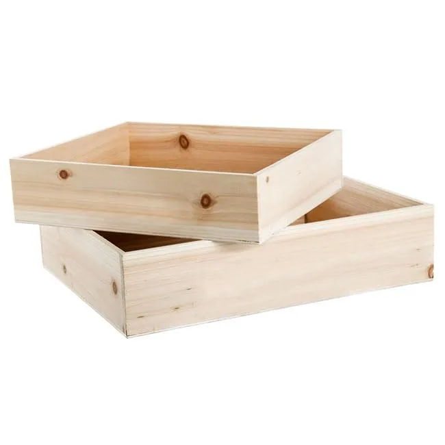 Fancy Pine Wood Gift Basket: Handmade,10x10x2