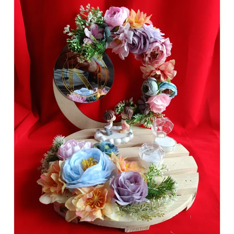 Elegant Personalized Ring Platter - Perfect for Engagements M5
