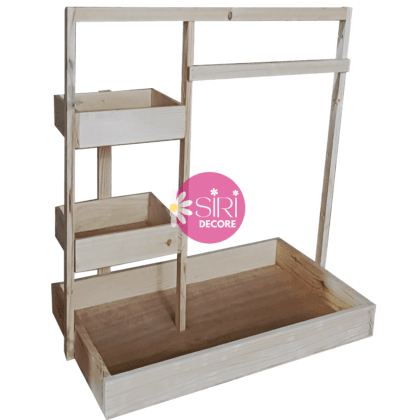 Plain Wooden Baby Shower Crate Closet Baby Basket with Handle Baby New Parent Party Newborn Baby Gifts