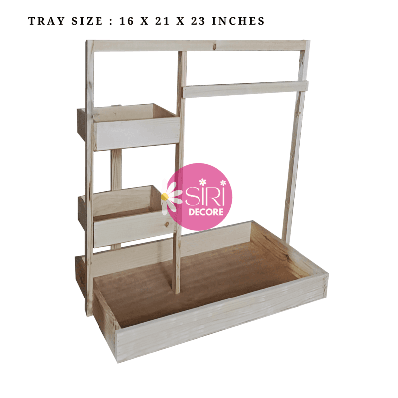 Plain Wooden Baby Shower Crate Closet Baby Basket with Handle Baby New Parent Party Newborn Baby Gifts - Image 2