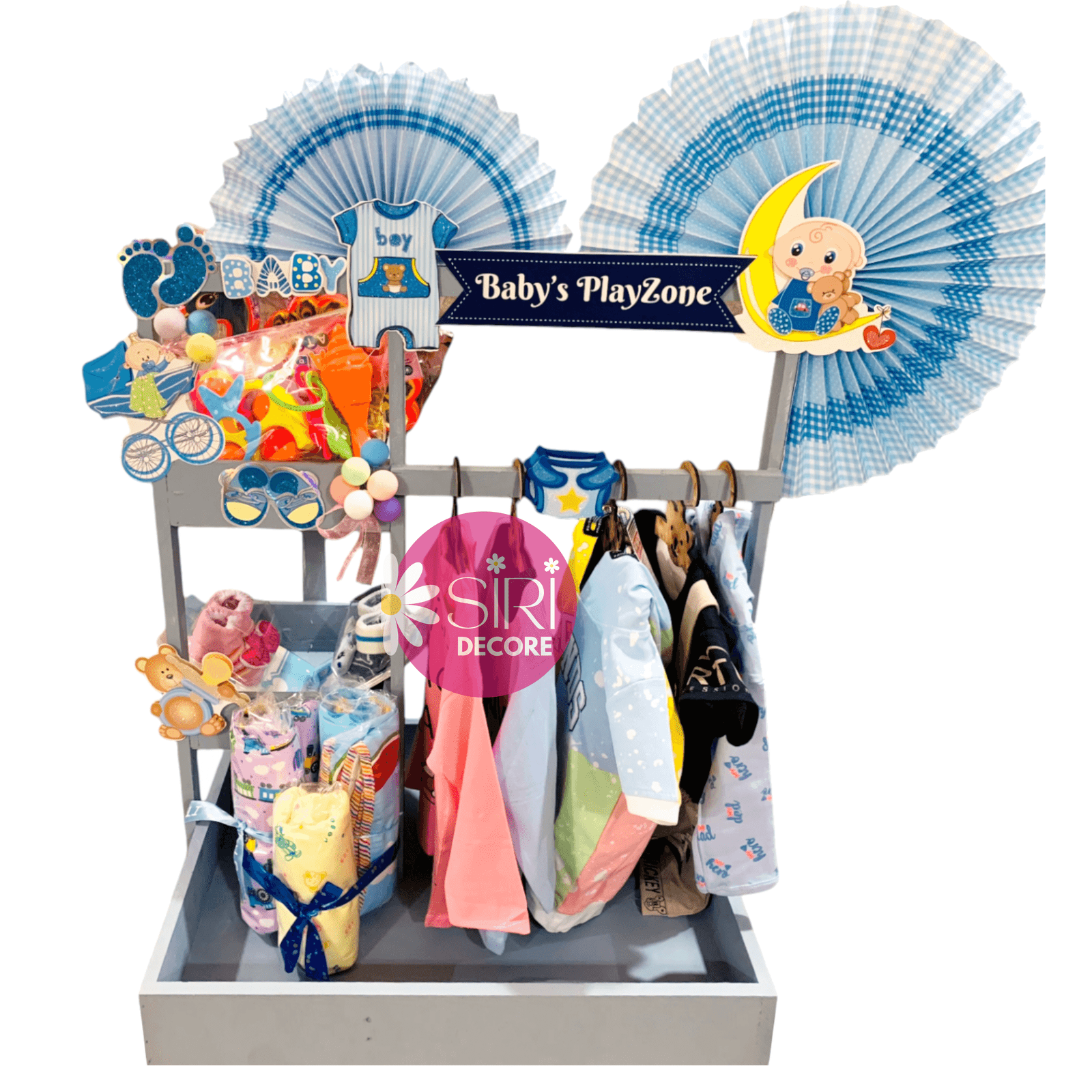 For Baby Boy Plain Wooden Baby Shower Crate Closet Baby Basket with Handle  Baby New Parent Party Newborn Baby Gifts