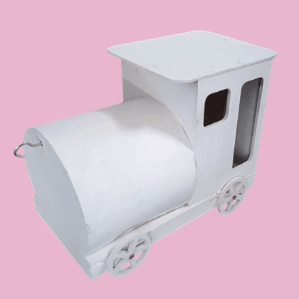 White Baby Hamper train engine only