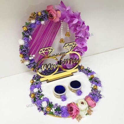 Elegant Personalized Ring Platter - Perfect for Engagements M10