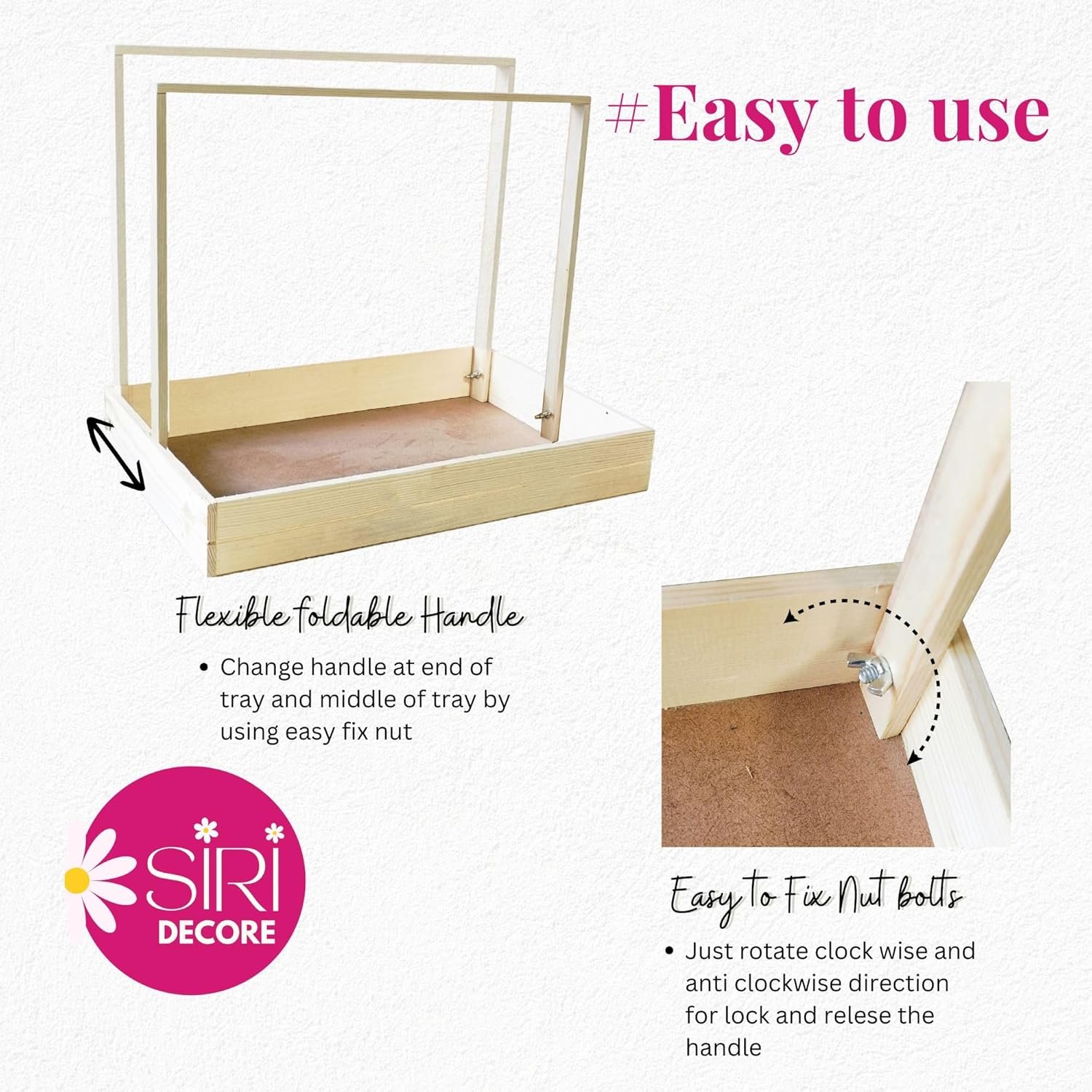 Baby hamper cloth packing wooden tray - Image 4