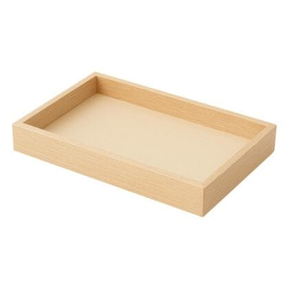 SiRiDecore Trousseau Pinewood Attractive Rectangular Plain Tray for Wedding/Shaadi Gift Hampers,Engagement,Saree Clothes Packing,Dry Fruit,Birthday,Festival Return Gifts,Shagun,Brown (12X8)