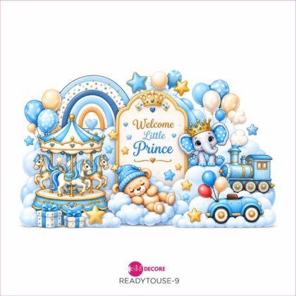 SiRi DECORE Welcome Little Princess Baby Girl Decorative Cutout 11 x 17 Inch | Premium PinSiRi DECORE Welcome Little Prince Baby Boy Decorative Cutout 11 x 17 Inch | Premium Blue & Gold Theme with Teddy Bear, Elephant, Carousel, Toy Train, Balloons & Gifts | Baby Shower, Newborn Welcome & Birthday Decorationk & Gold Theme with Teddy Bear, Elephant, Carousel, Balloons & Gifts | Baby Shower, Welcome Baby & Birthday Decoration